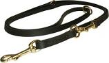 Lead/Leash: 3/4" Wide European Style Leather Lead- 6 Functions